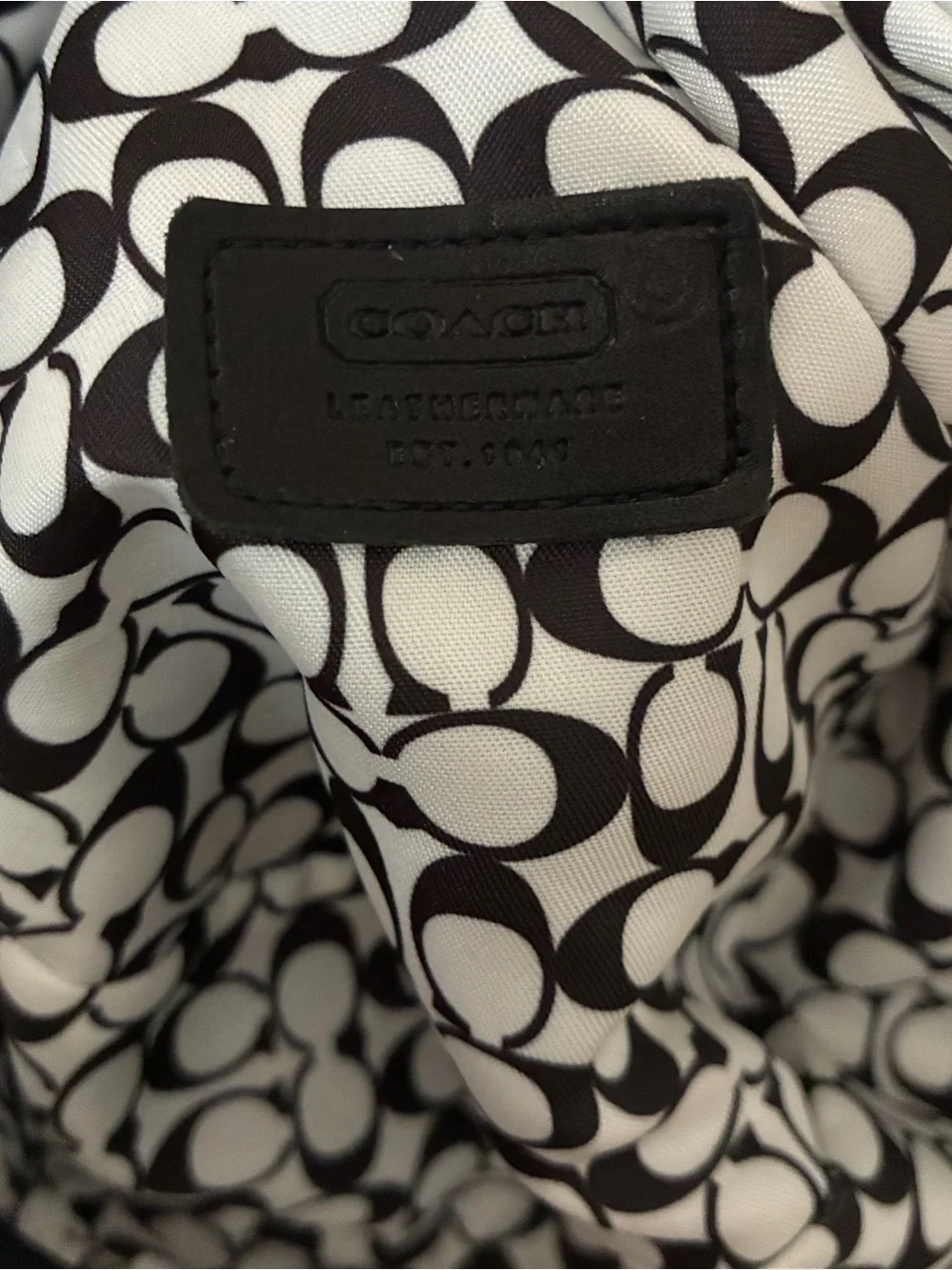 Y2K Coach Black Turnlock Bucket Hat